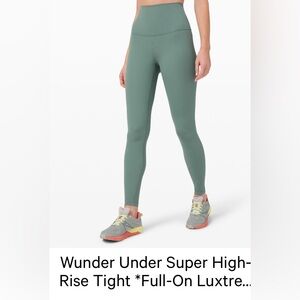 Lululemon Wunder Under Super High-Rise Tights *Full-On Lux Tidewater Teal
